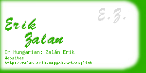 erik zalan business card