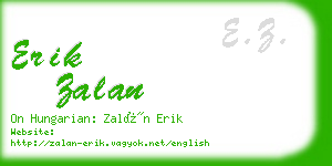 erik zalan business card